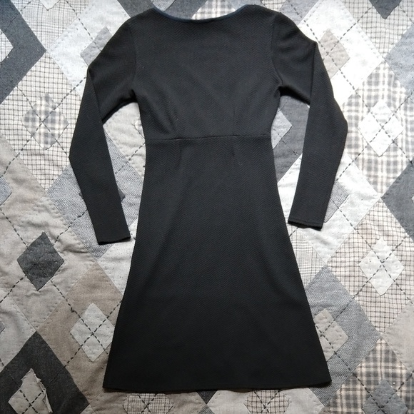 Jlee Silver Black Chevron Navy Trim Fit & Flare - Picture 2 of 4